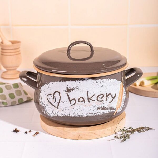 Тенджера емайл BAKERY 22см, 5.3л